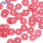 50 pçs fimos Flor Rosa